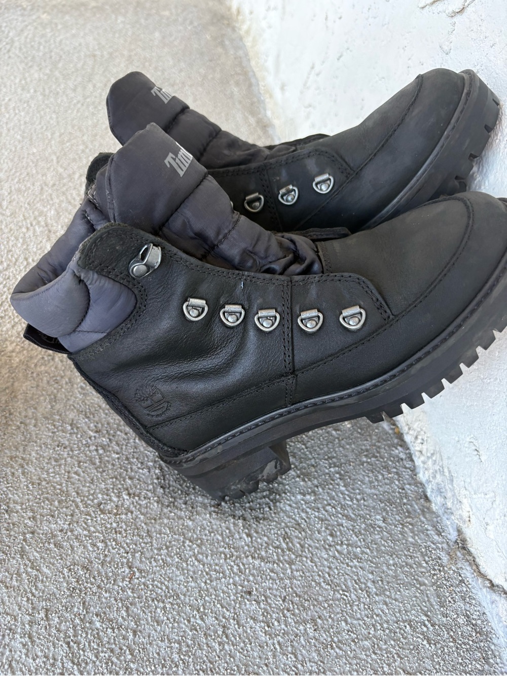 Timberland Black Leather Ankle Hiking Boot